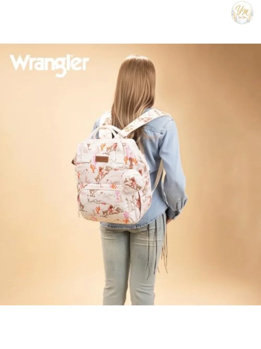 Wrangler Aztec Diaper Backpack with Changing Pad, Insulated Pockets & Pacifier